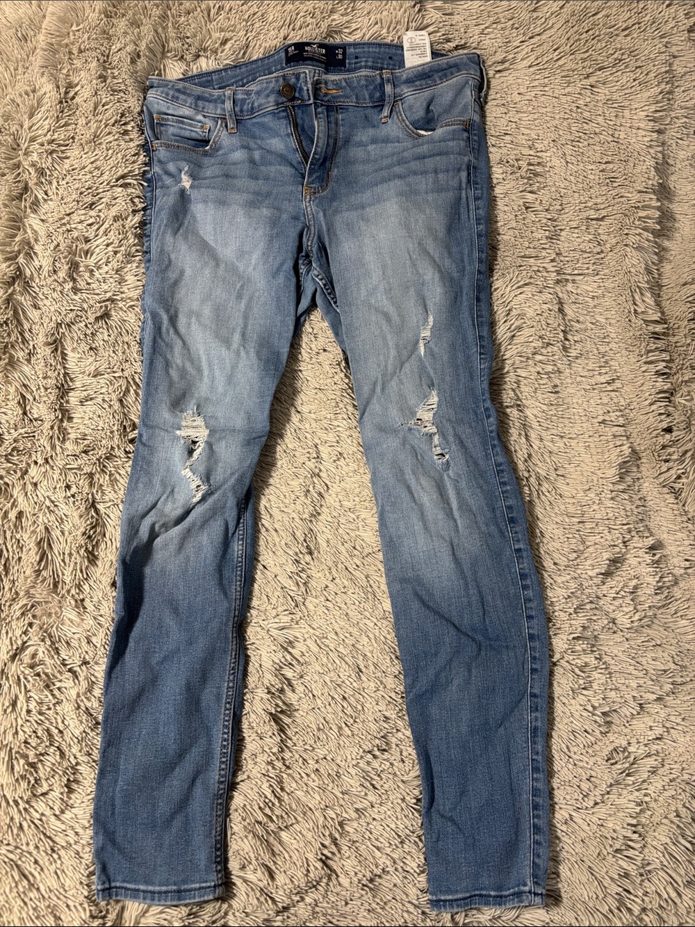 Hollister Light Blue Ripped Skinny Jeans